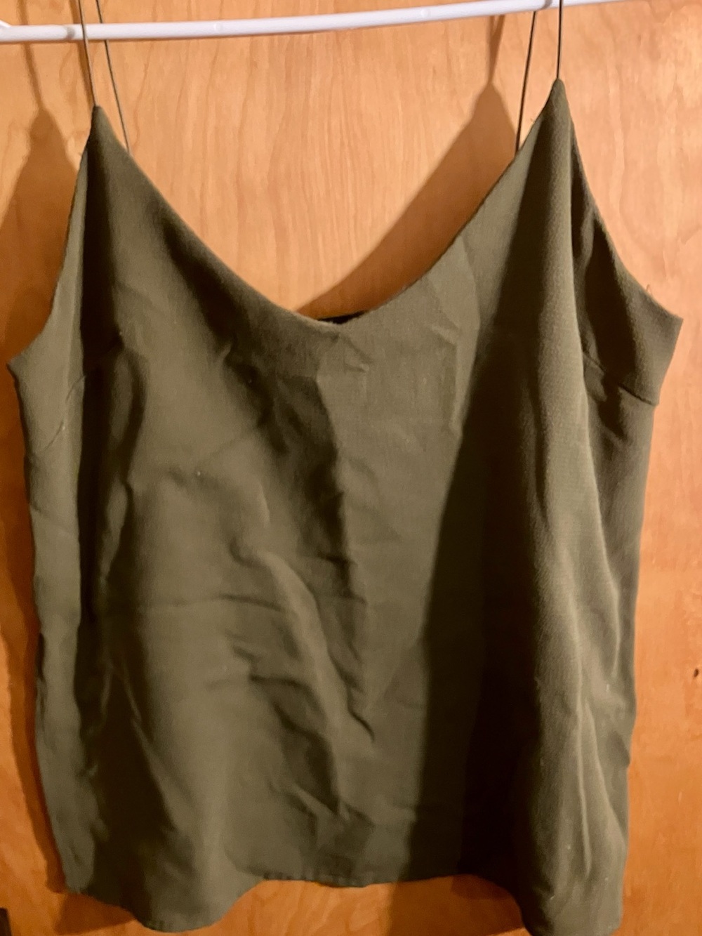 Ambiance Olive Green Spaghetti Strap Chiffon